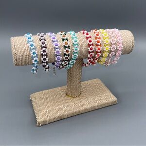 Floral Beaded Bracelet - PRICE IS FOR 1